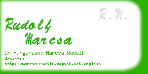 rudolf marcsa business card